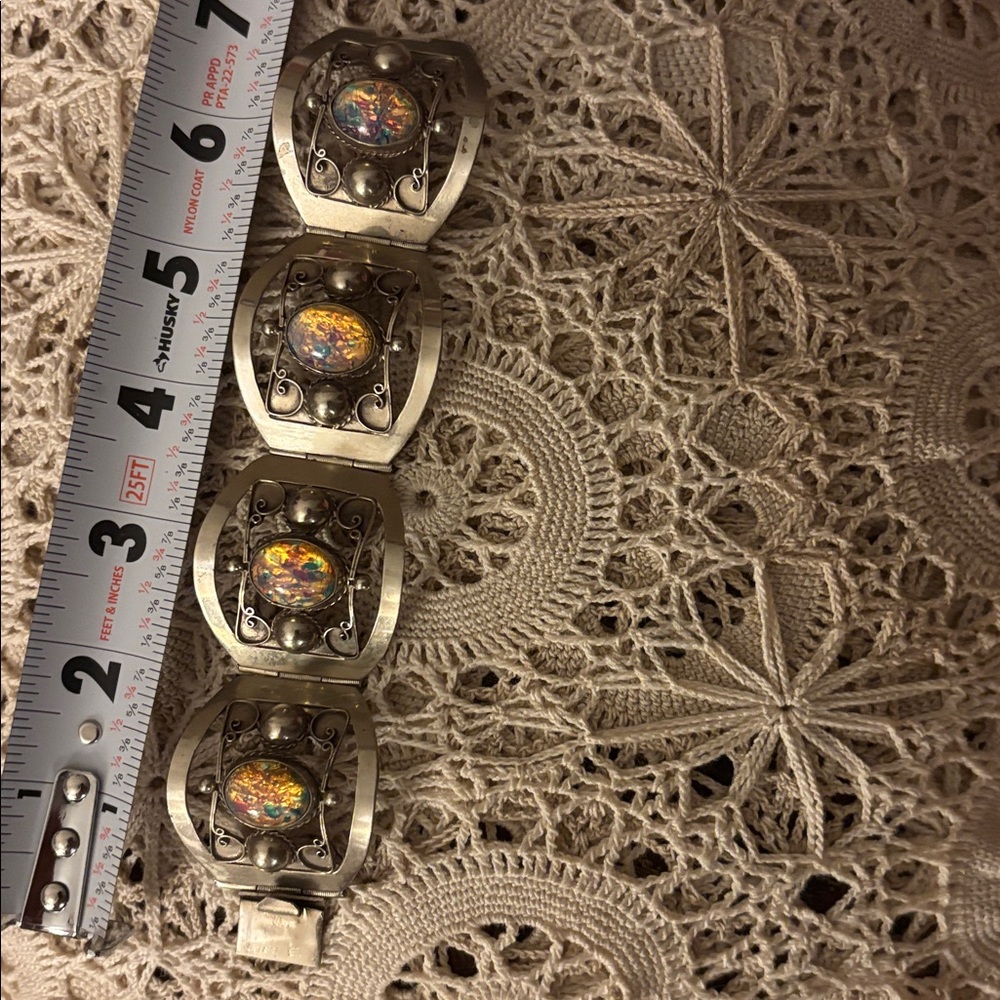 Vintage Sterling 925 Taxco link bracelet - Picture 6 of 13